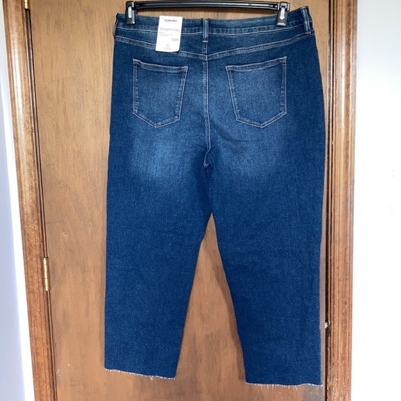 Sonoma high rise straight crop raw hem jean size 18 R - Picture 6 of 17